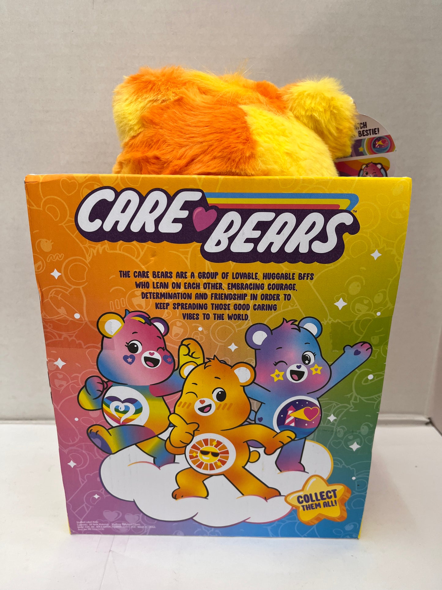 New Care Bears FUNSHINE BEAR + Bracelet Yellow Sun Belly
