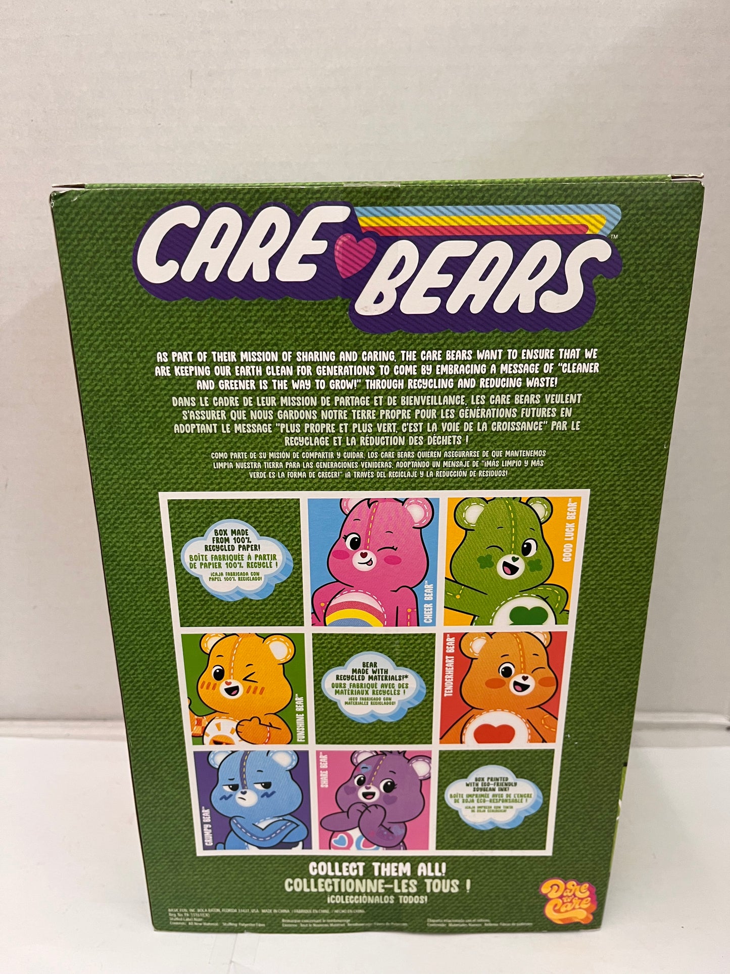 Care Bears Plush Good Luck Bear Green Kids Toy Stuffed New In Box