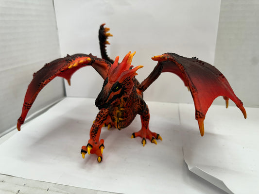 Schleich Eldrador Creatures Lava Dragon Figure Red Orange Black With Wings