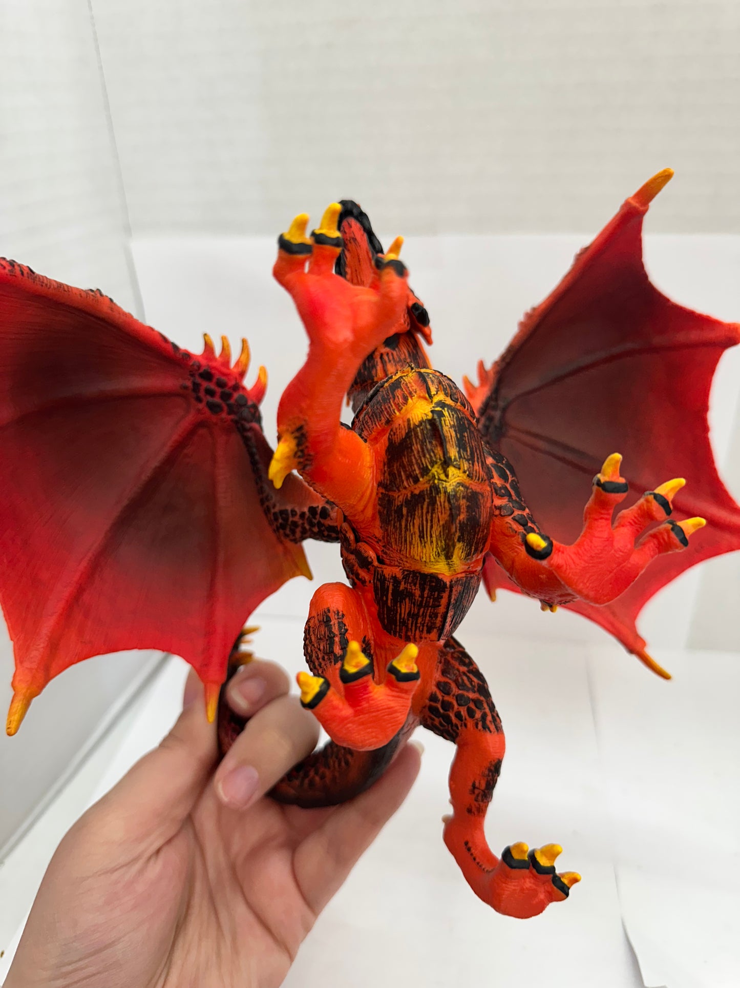 Schleich Eldrador Creatures Lava Dragon Figure Red Orange Black With Wings
