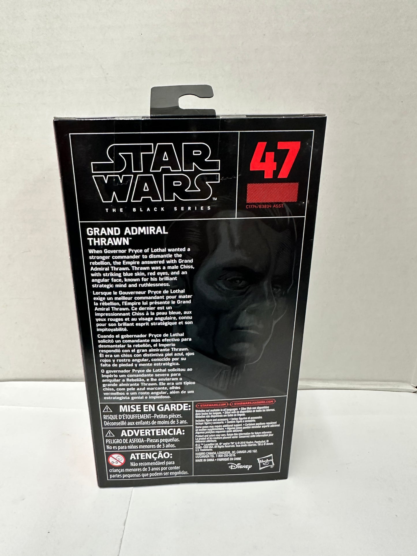 Star Wars Black Series Grand Admiral Thrawn #47 6" Action Figure 2016 Hasbro New