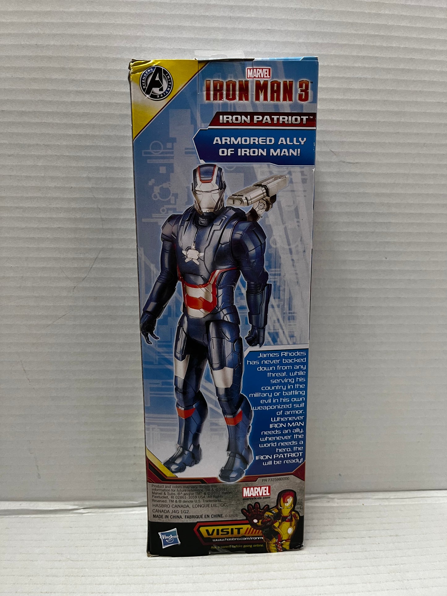Hasbro Titan Hero Series Marvel Iron Man 3 Avengers Initiative Iron Patriot