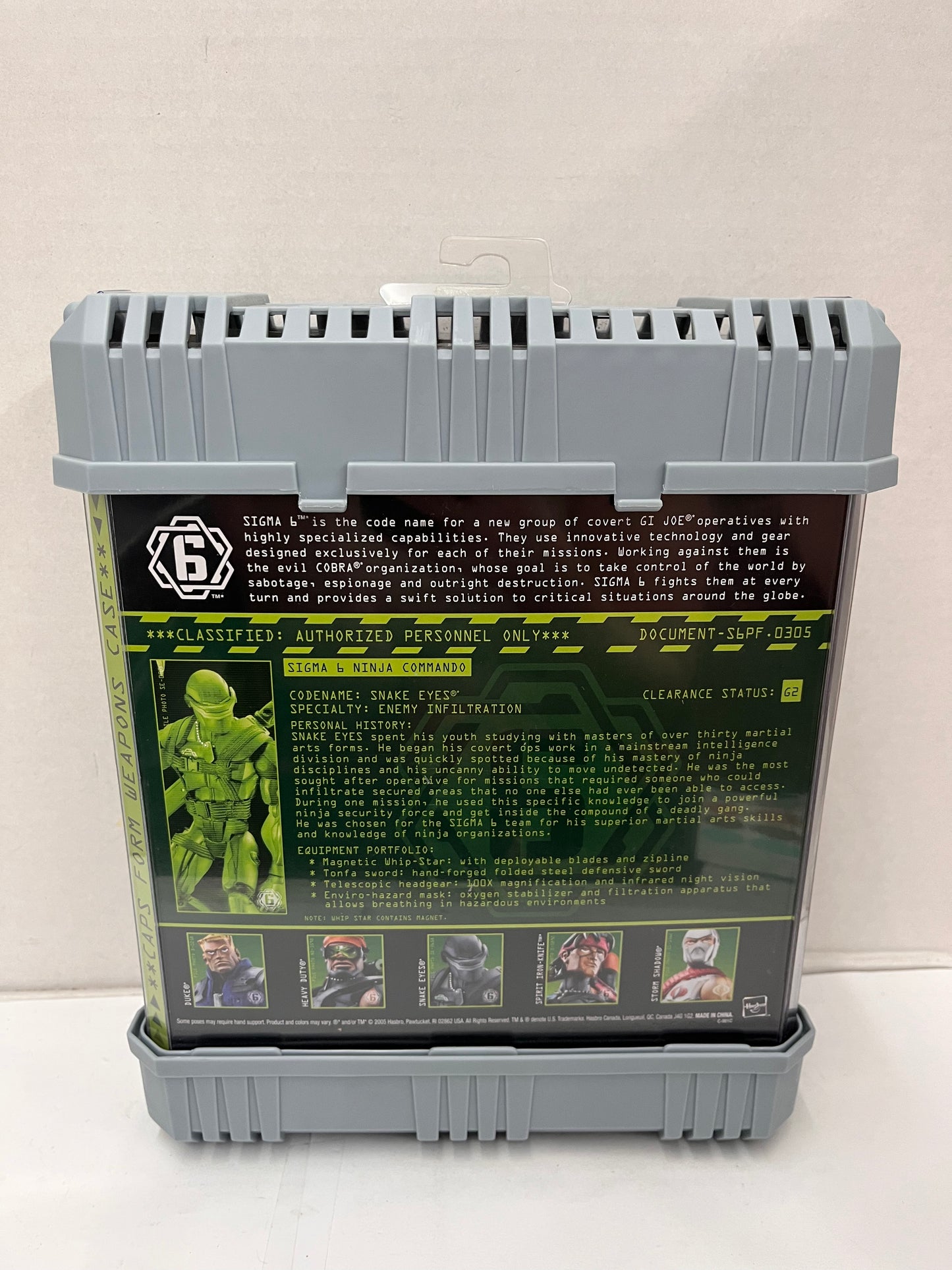 New G.I. Joe Sigma 6 Snake Eyes Figure 2005 Hasbro Action Figure NEW