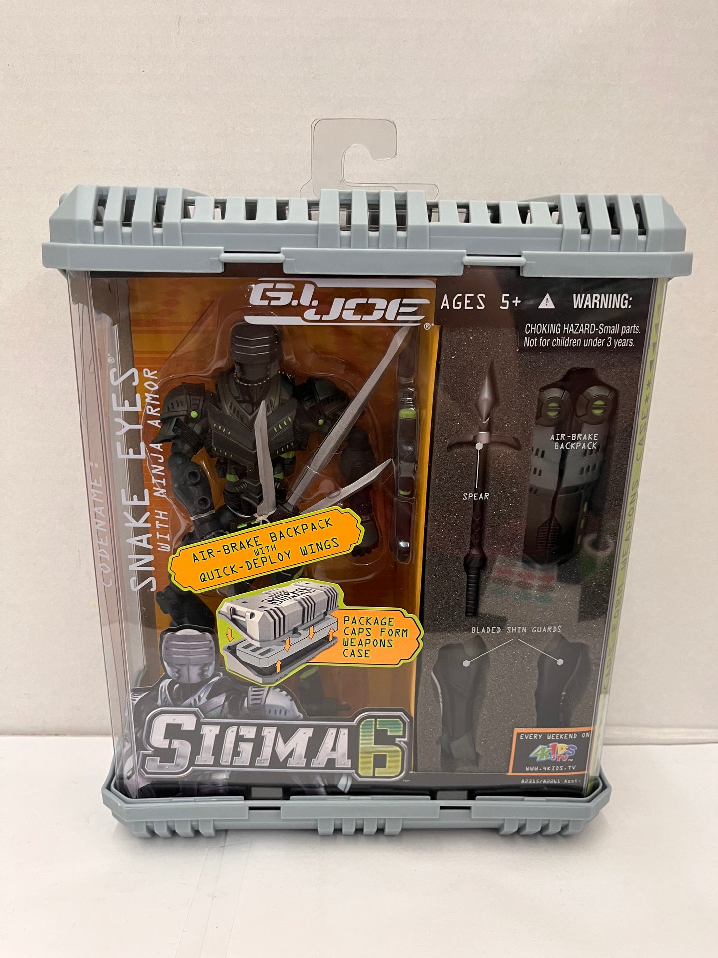 NEW 2005 GI JOE SIGMA 6 SNAKE EYES ACTION FIGURE W/ NINJA ARMOR HASBRO