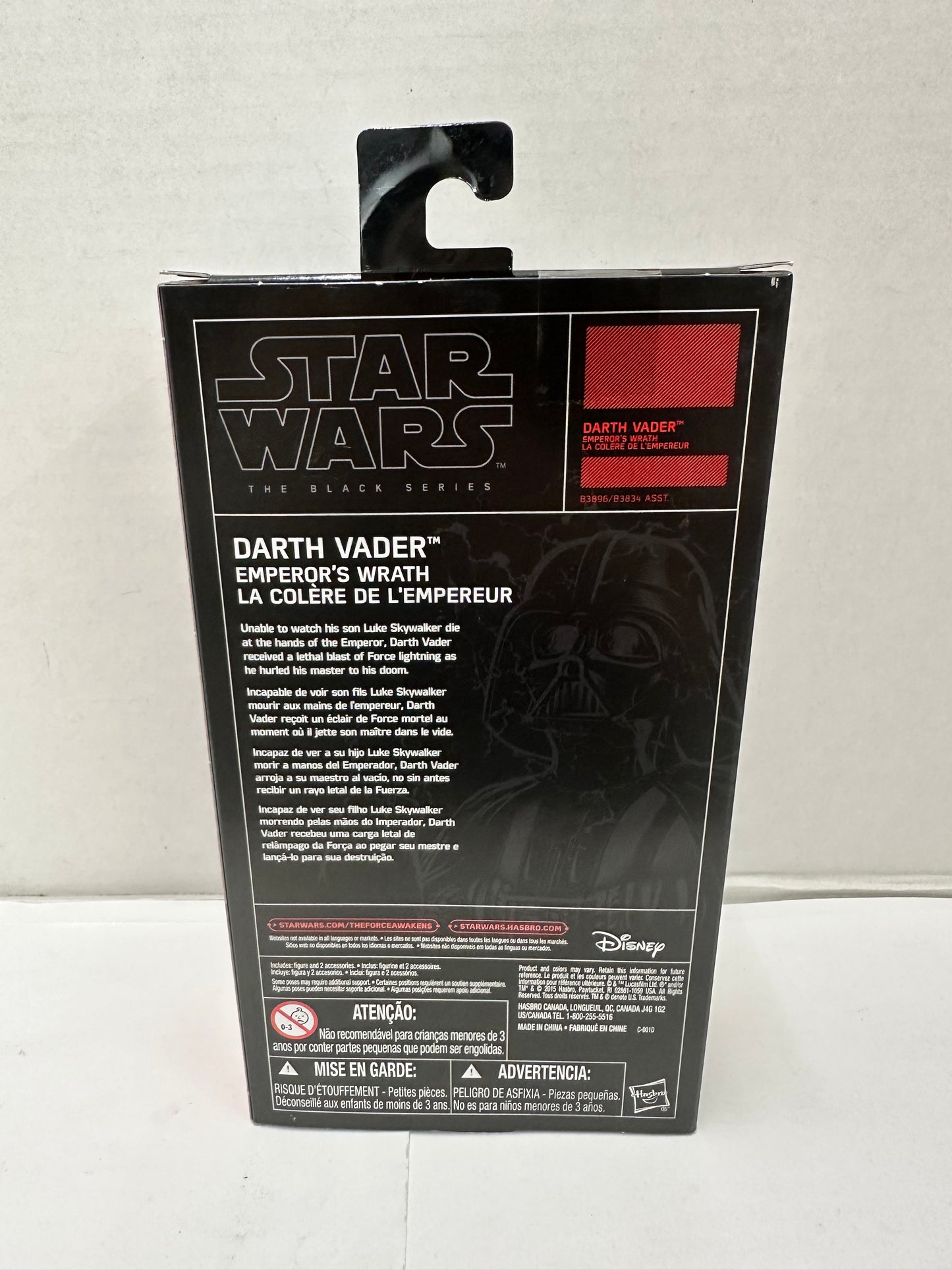 New 2015 Hasbro Star Wars The Black Series Darth Vader Emperor's Wrath Figure