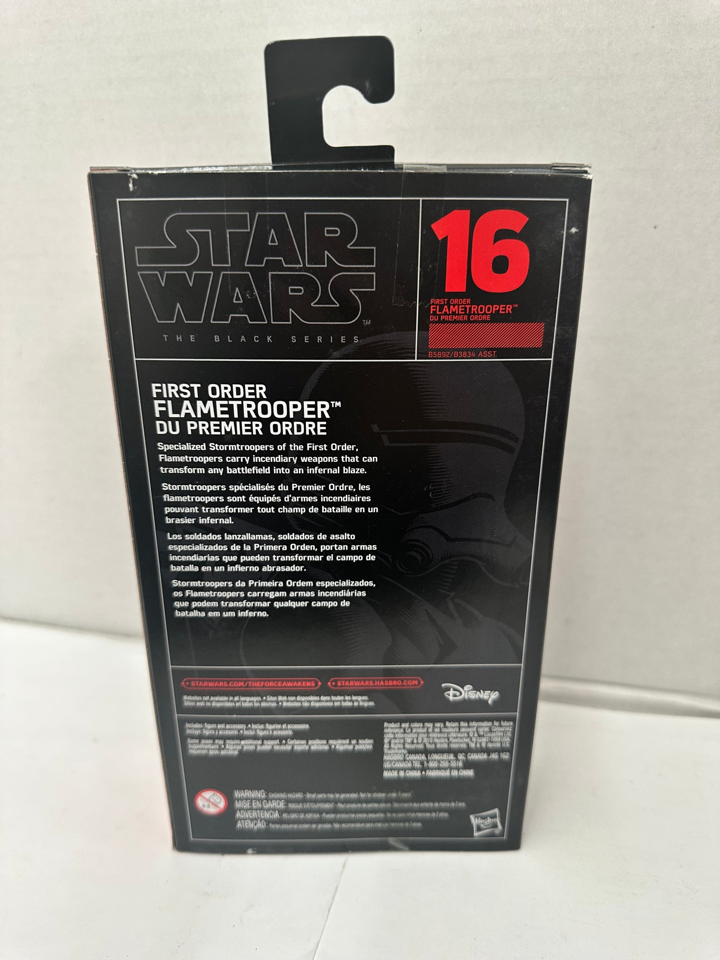 Hasbro Star Wars The Black Series 6 inch First Order Flametrooper Action Figure