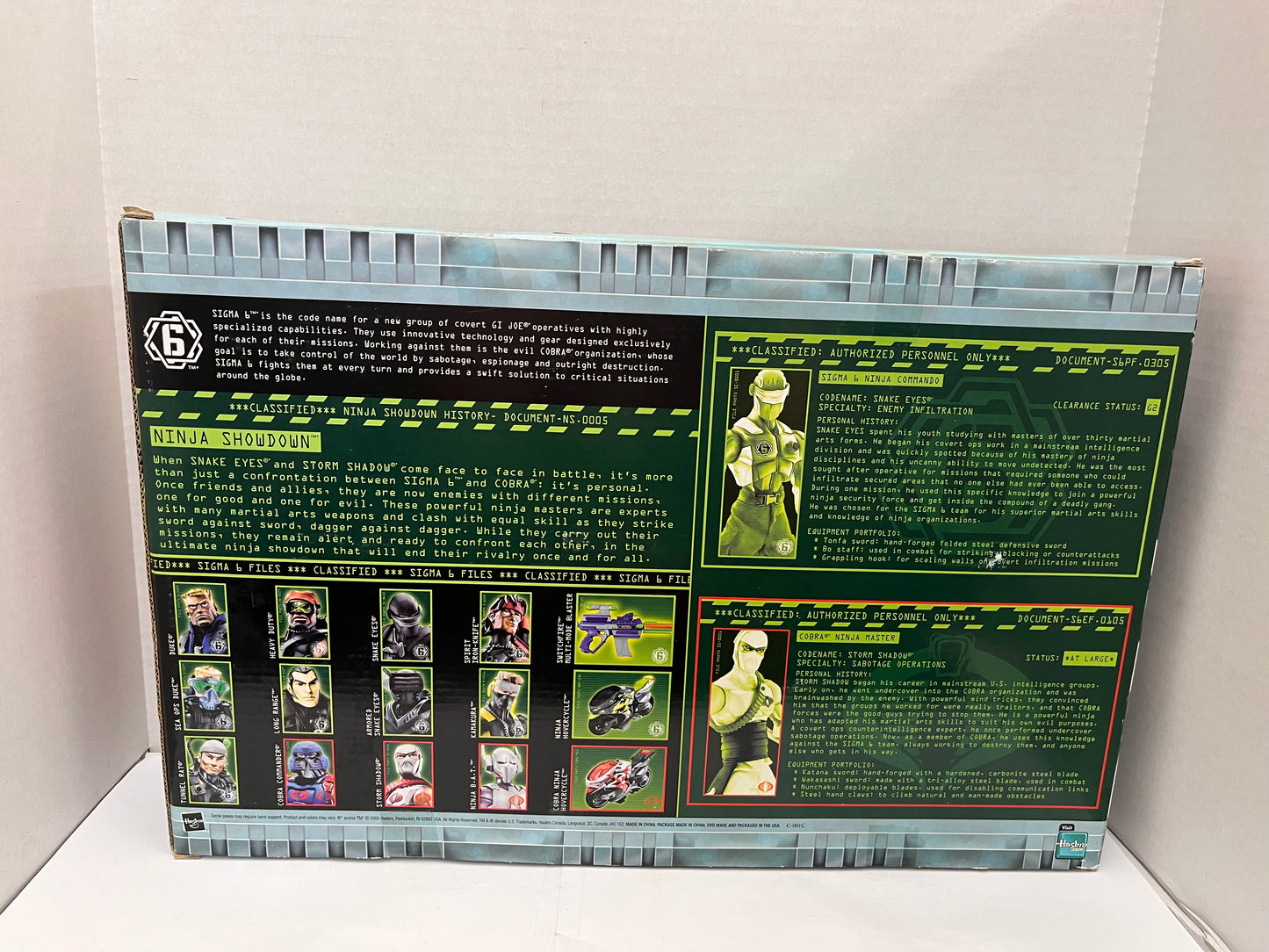 GI Joe Ninja Showdown Sigma 6 Set (Snake Eyes vs. Storm Shadow) NEW 2005