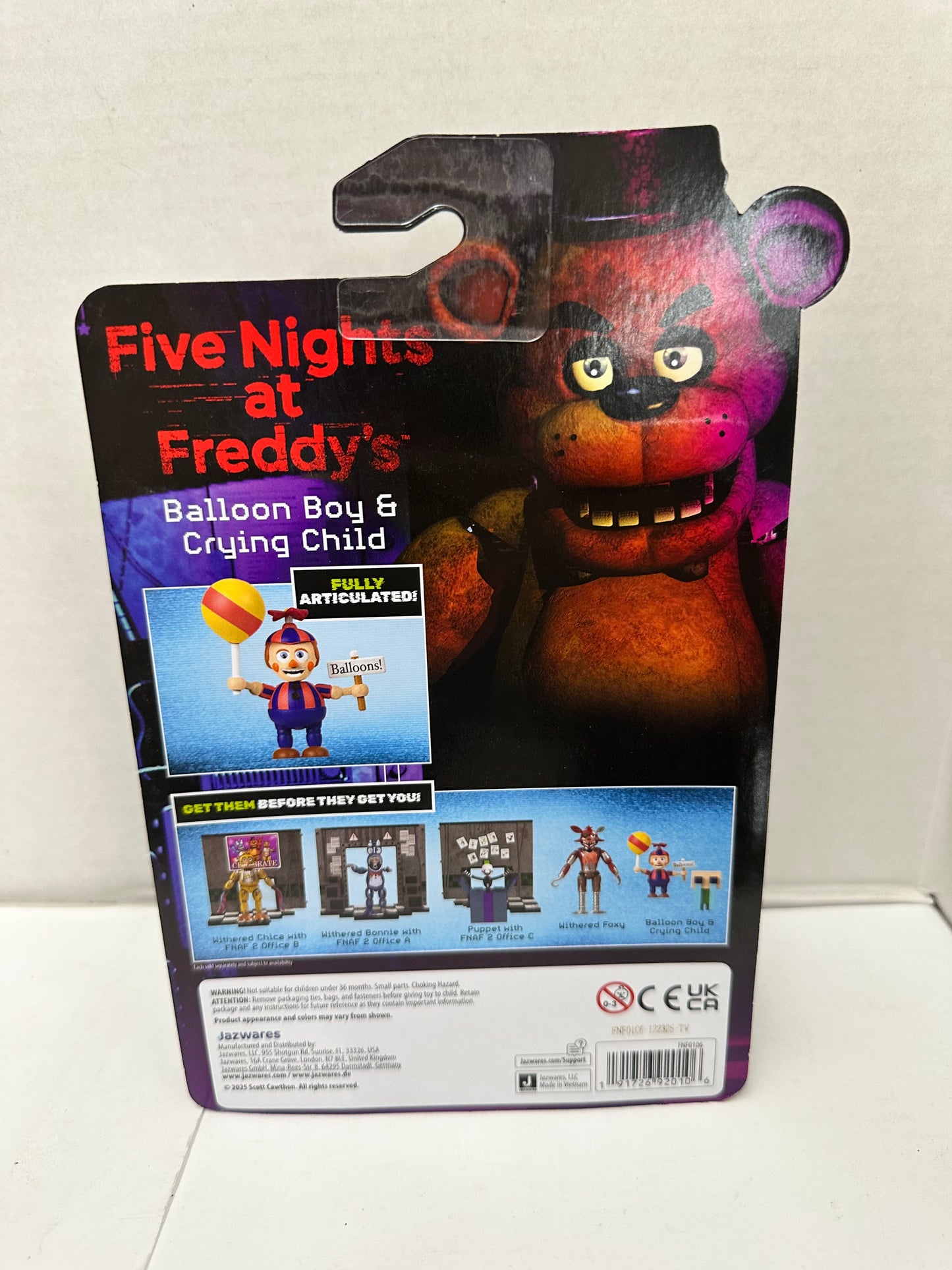 Jazwares FNAF Five Night's at Freddy's Balloon Boy and Crying Child Figure Set