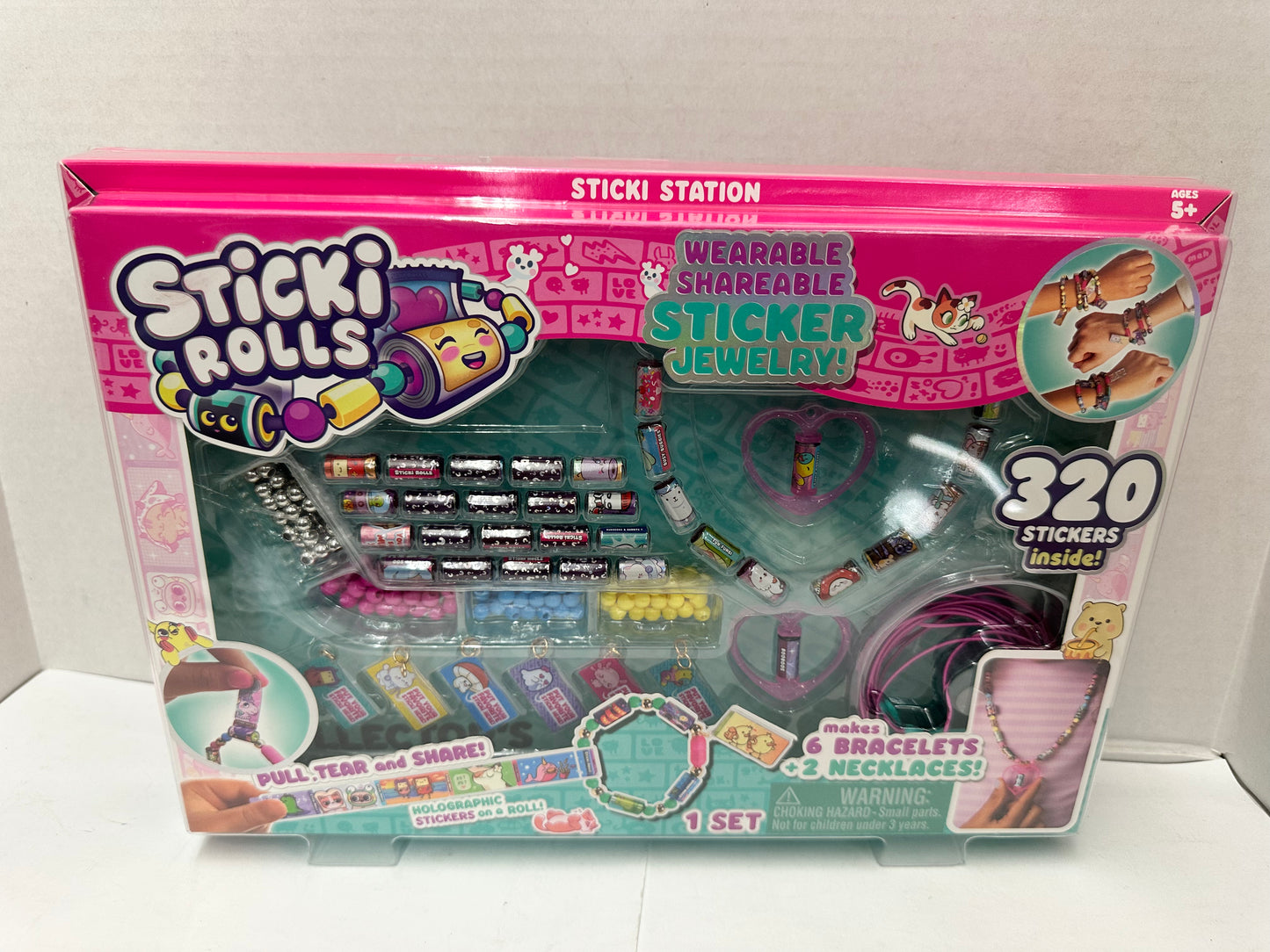 Sticki Rolls Craft Kit DIY Bracelet Sticker Set Kids Gift - 320 Stickers NEW