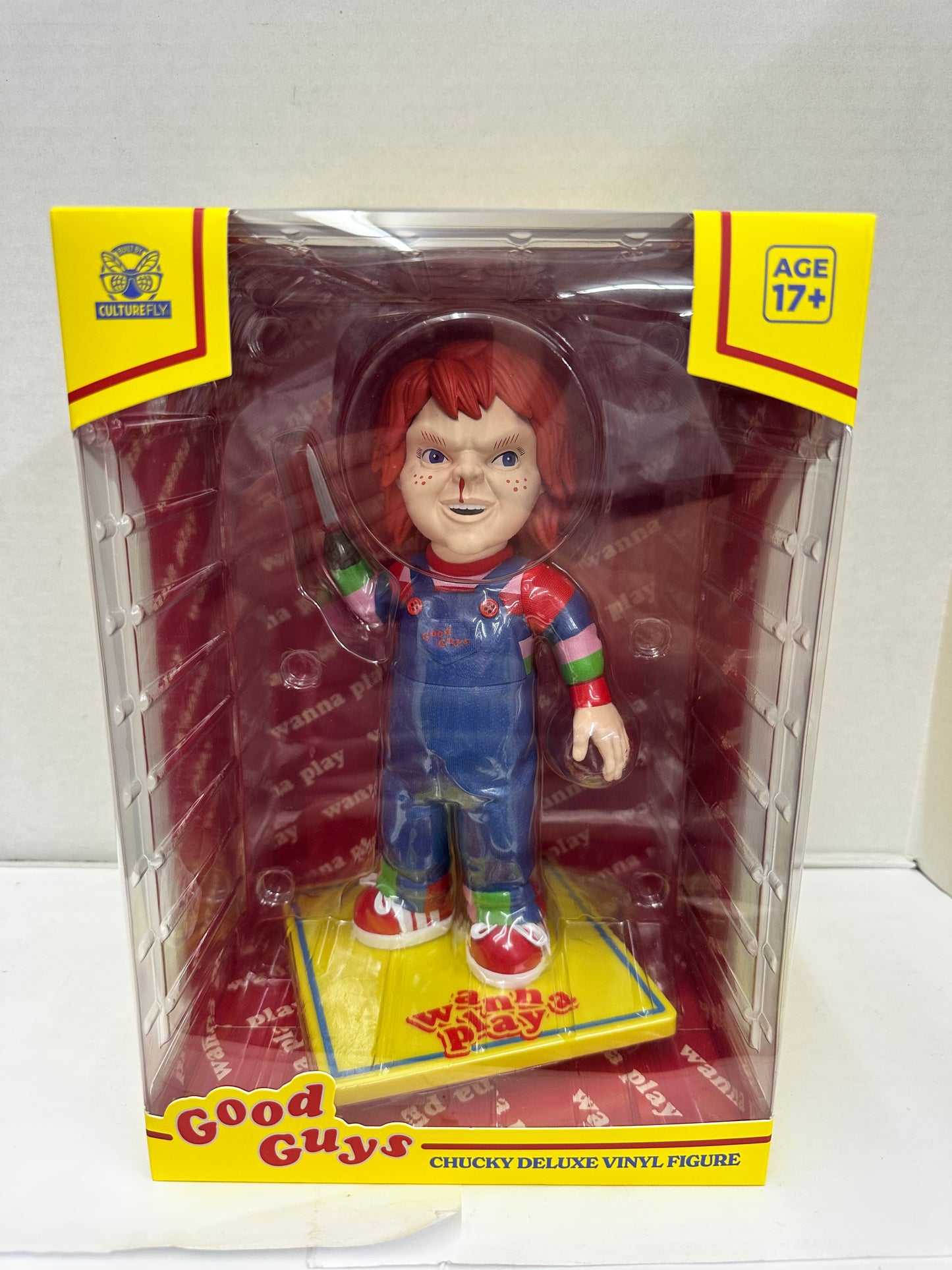 Chucky Deluxe Vinyl Figure Culturefly 9" Good Guys Charles Lee Ray New Sealed