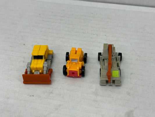 Transformers G1 VTG Micromasters 3 Bot Fig Lot Construction Patrol 1990 Hasbro