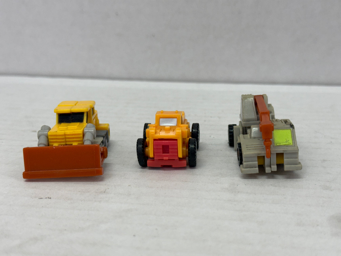 Transformers G1 VTG Micromasters 3 Bot Fig Lot Construction Patrol 1990 Hasbro