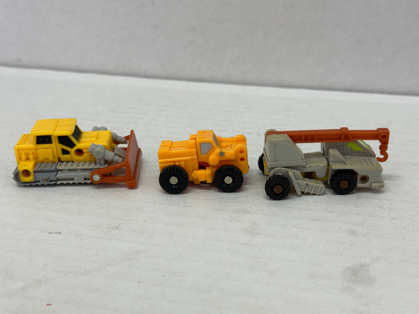 Transformers G1 VTG Micromasters 3 Bot Fig Lot Construction Patrol 1990 Hasbro