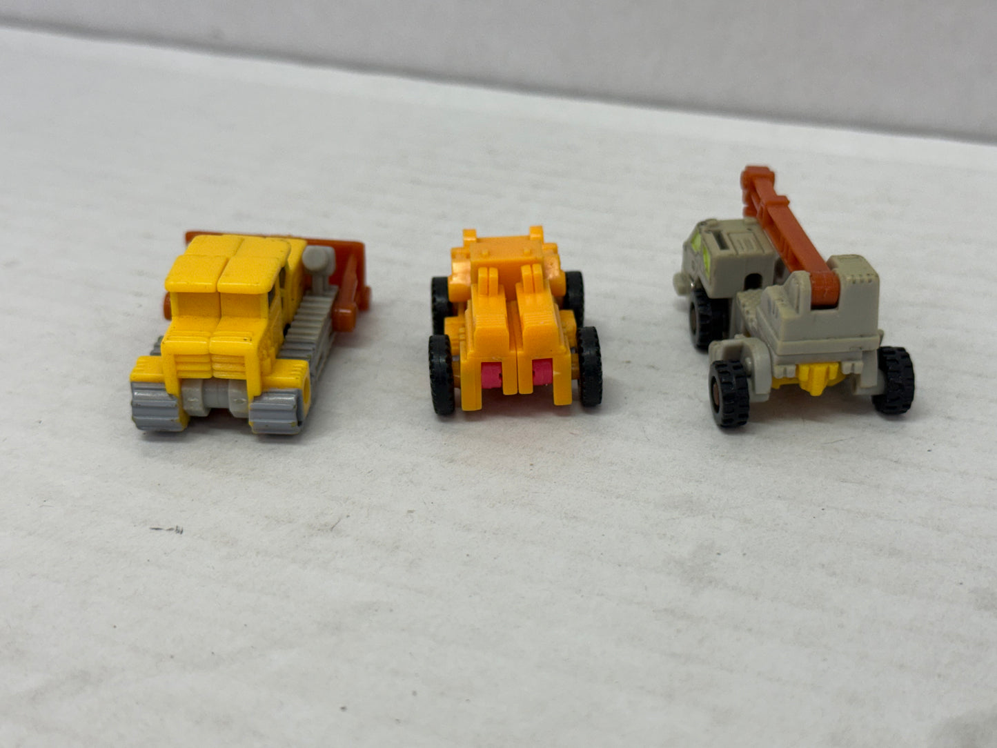 Transformers G1 VTG Micromasters 3 Bot Fig Lot Construction Patrol 1990 Hasbro