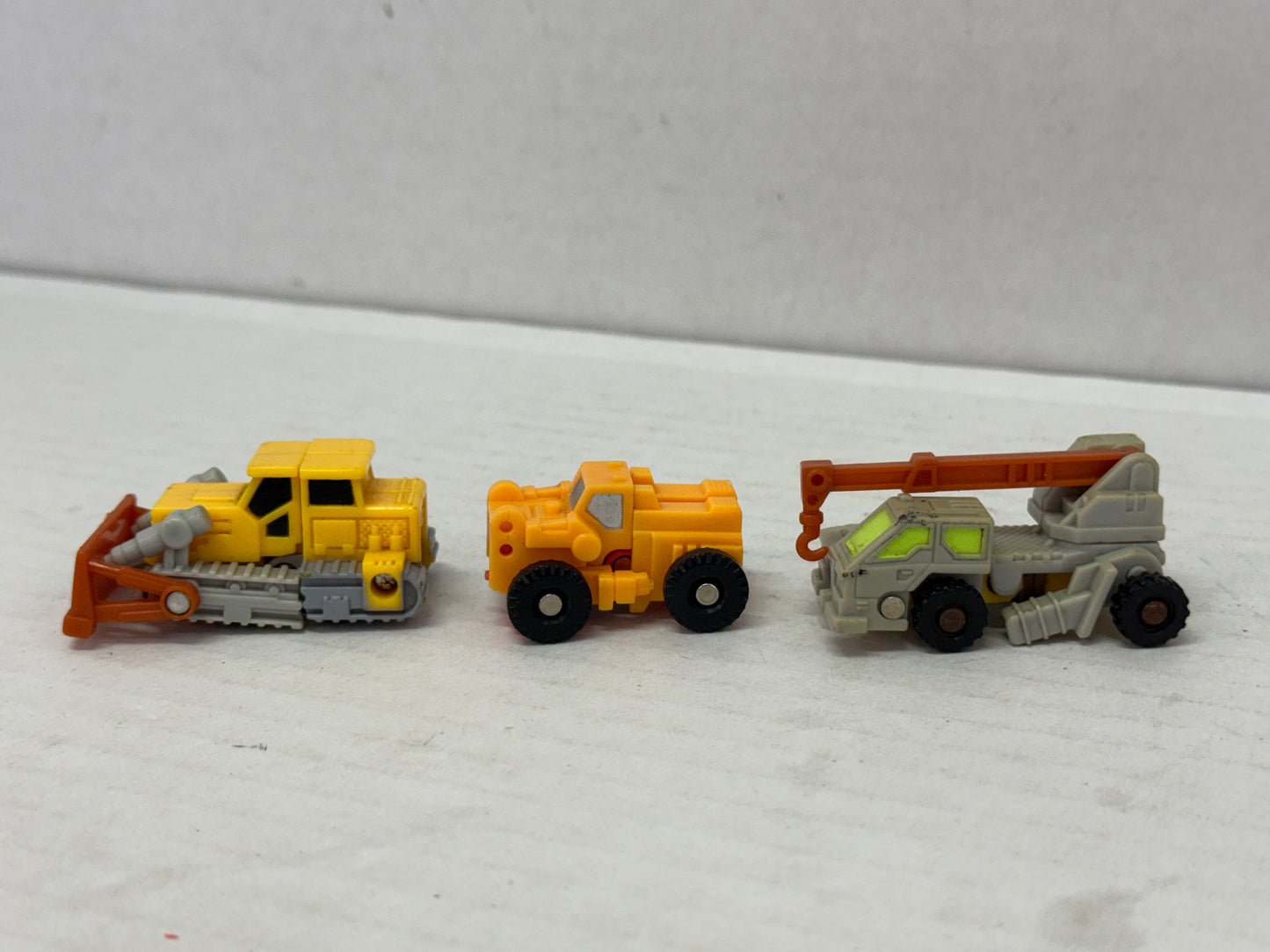 Transformers G1 VTG Micromasters 3 Bot Fig Lot Construction Patrol 1990 Hasbro