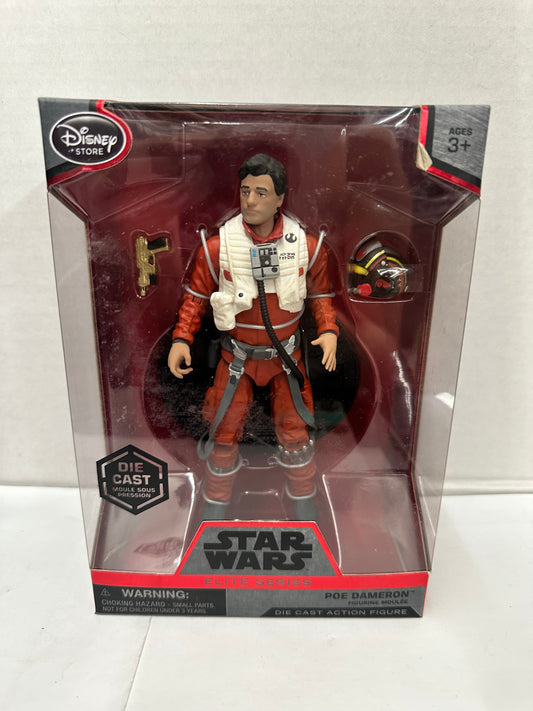 POE DAMERON Action Figure STAR WARS Elite Series Disney Store Exclusive Die-Cast