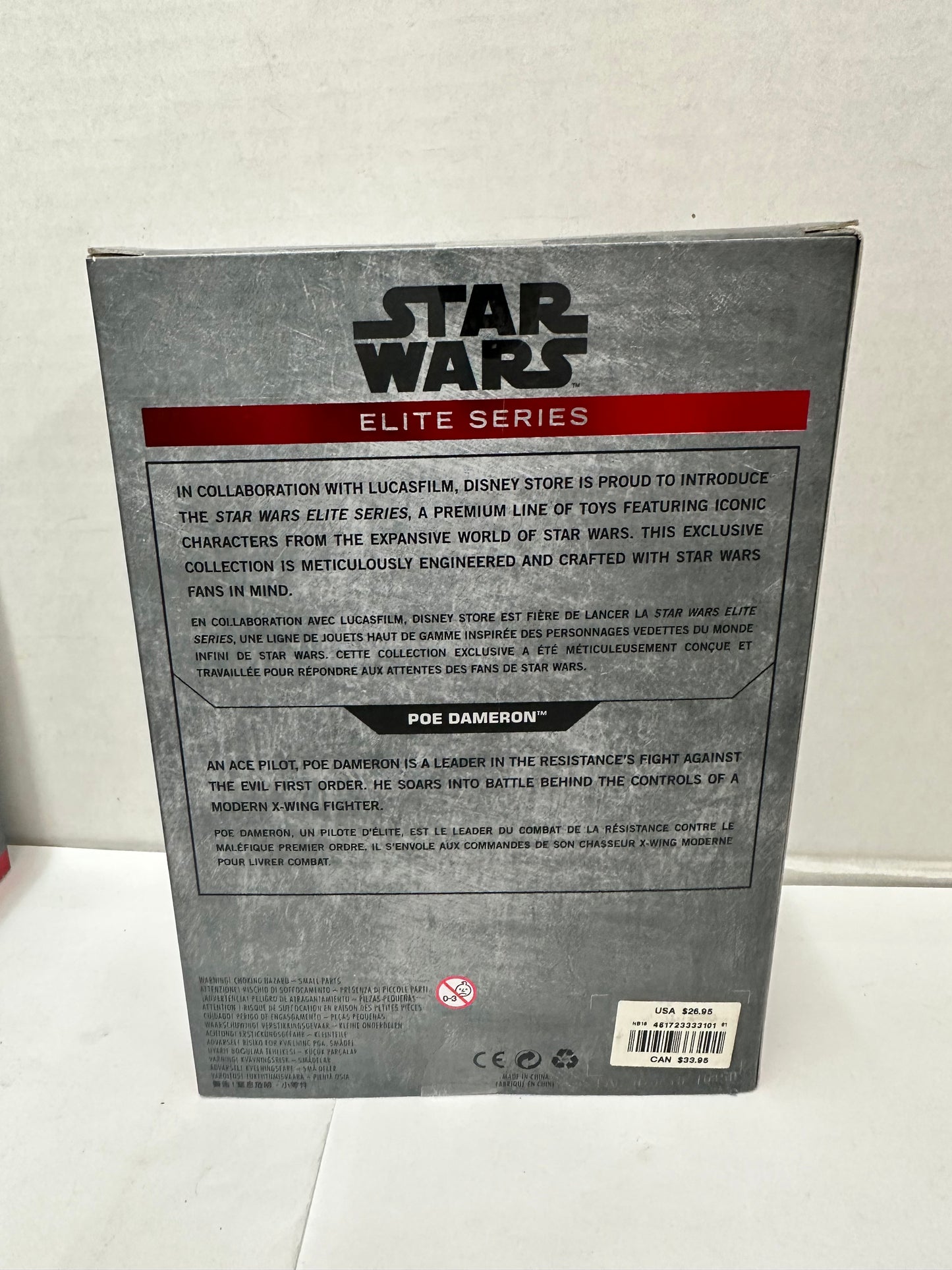POE DAMERON Action Figure STAR WARS Elite Series Disney Store Exclusive Die-Cast