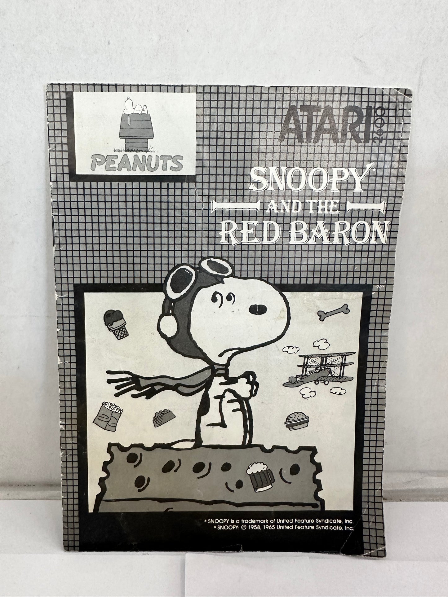 Atari 2600 Snoopy and the Red Baron Instruction Manual Only No Game