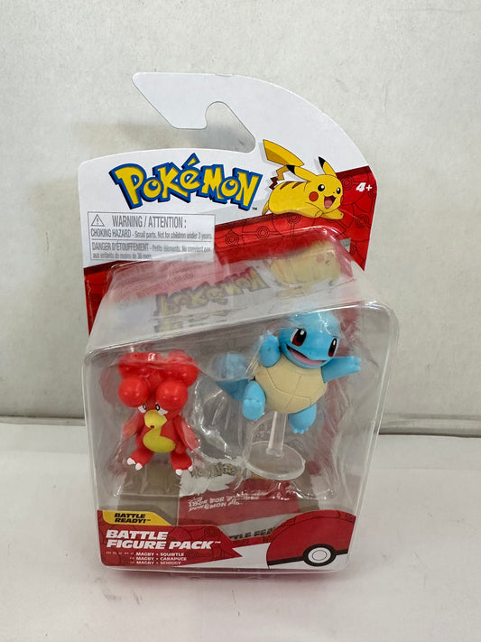 Pokemon Battle Figure Pack Magby & Squirtle 2024 Toys Jazwares