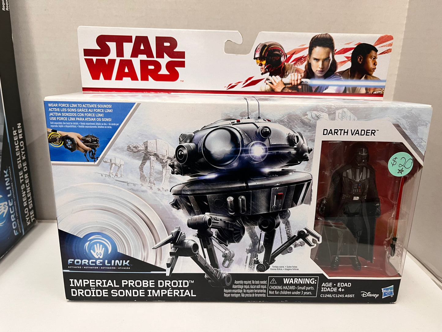 New Star Wars Force Link Imperial Probe Droid W/Darth Vader 3.75" Figure Sealed