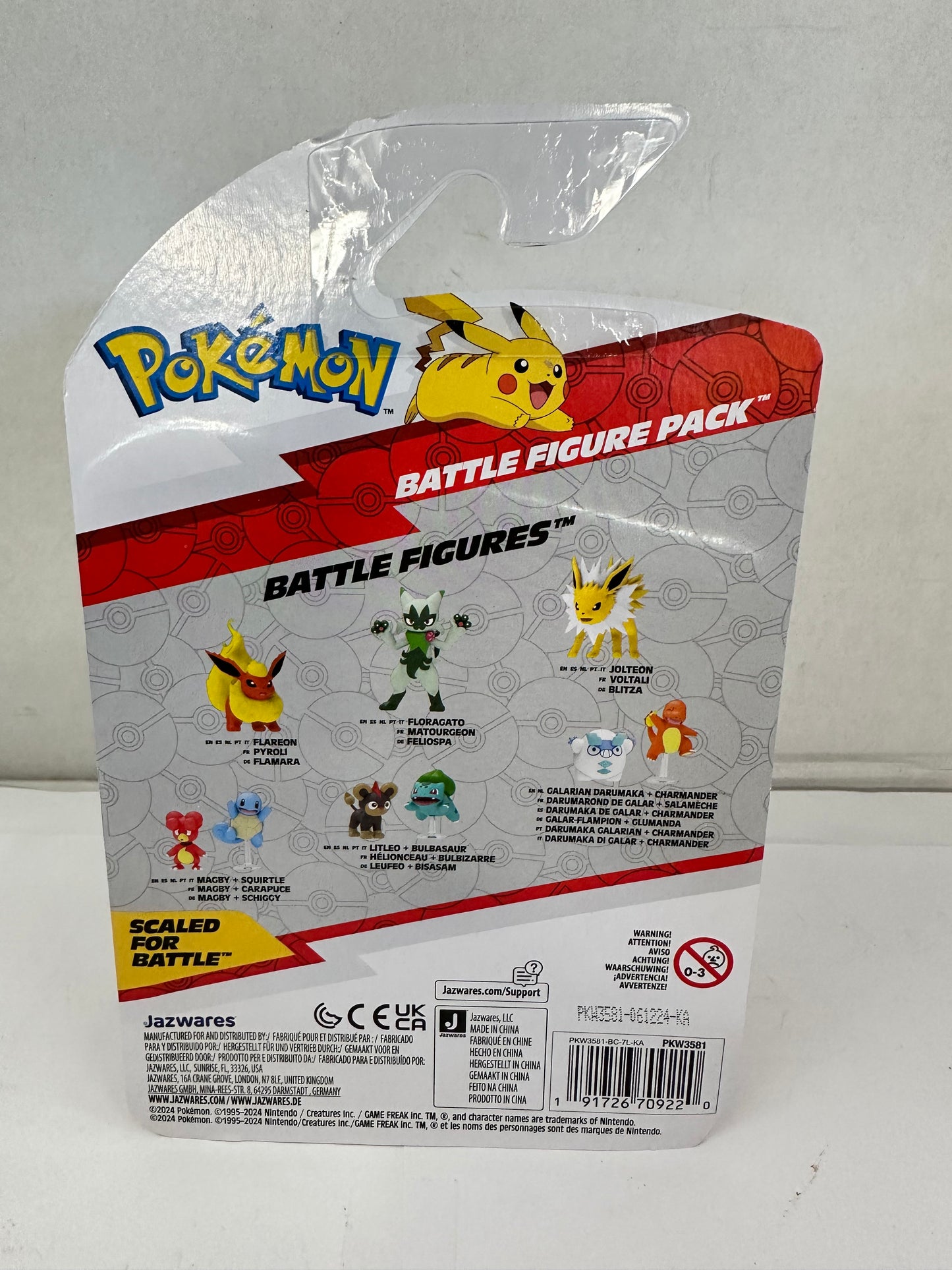 Pokemon Battle Figure Pack Magby & Squirtle 2024 Toys Jazwares