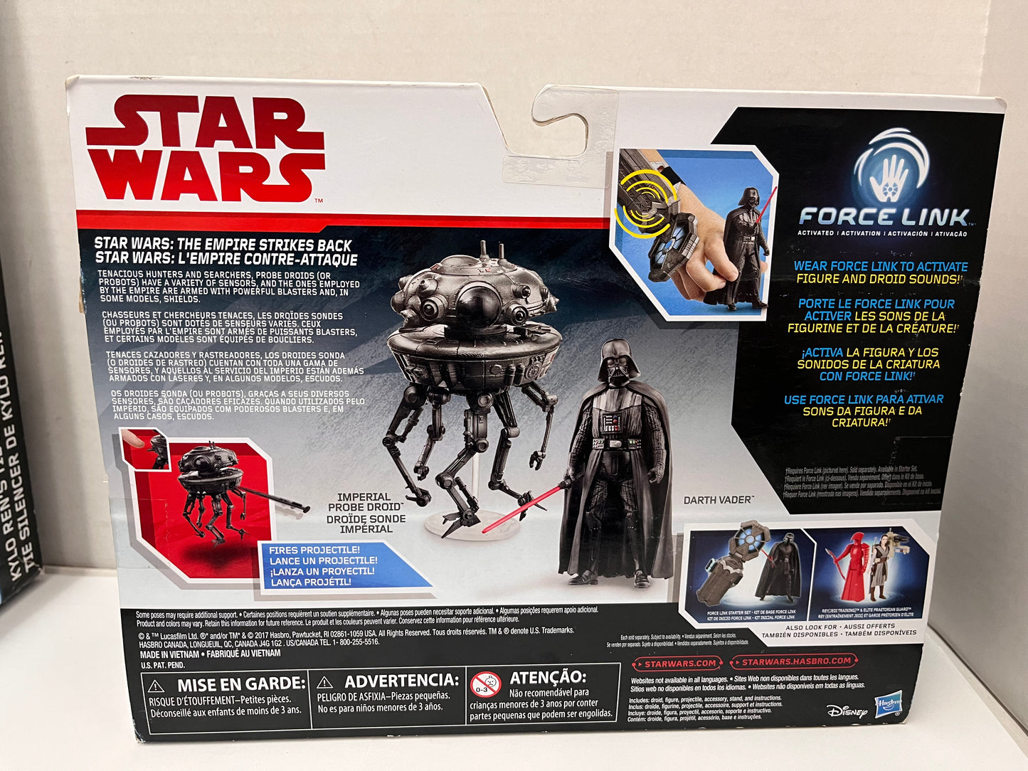 New Star Wars Force Link Imperial Probe Droid W/Darth Vader 3.75" Figure Sealed