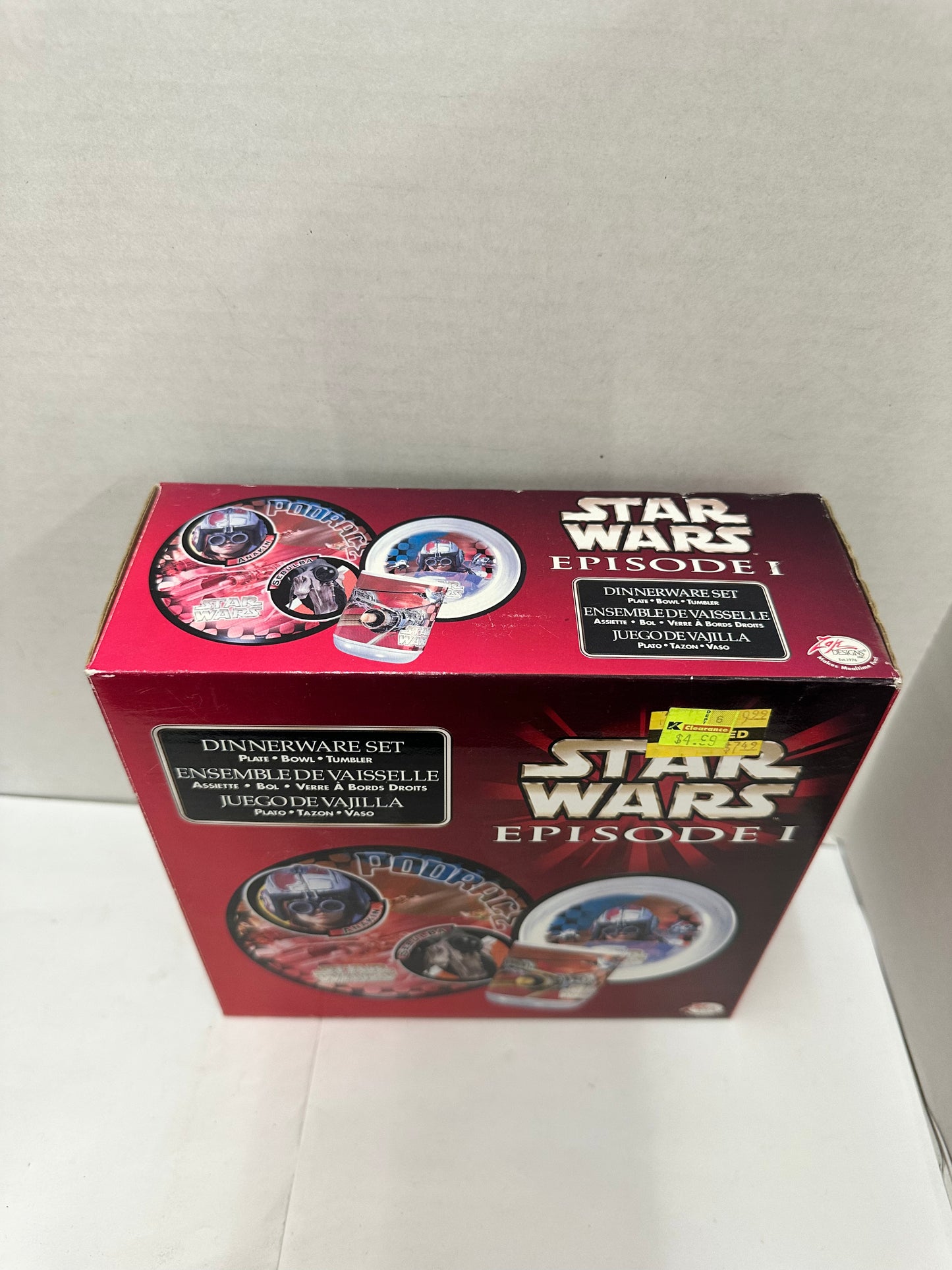 Star Wars Episode 1 Dinnerware 3 Piece set Plate/Bowl/Tumbler Anakin & Sebulba