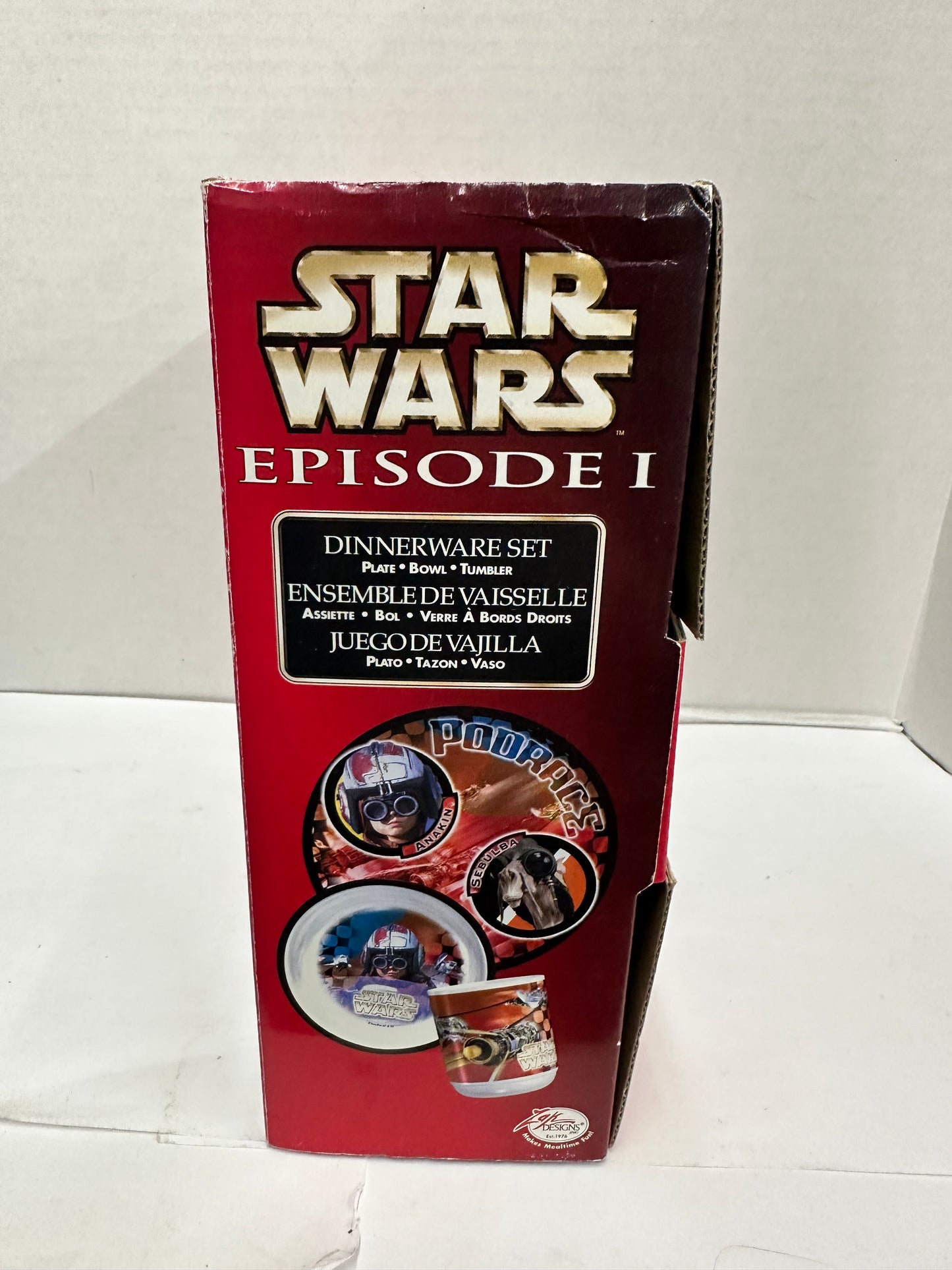 Star Wars Episode 1 Dinnerware 3 Piece set Plate/Bowl/Tumbler Anakin & Sebulba