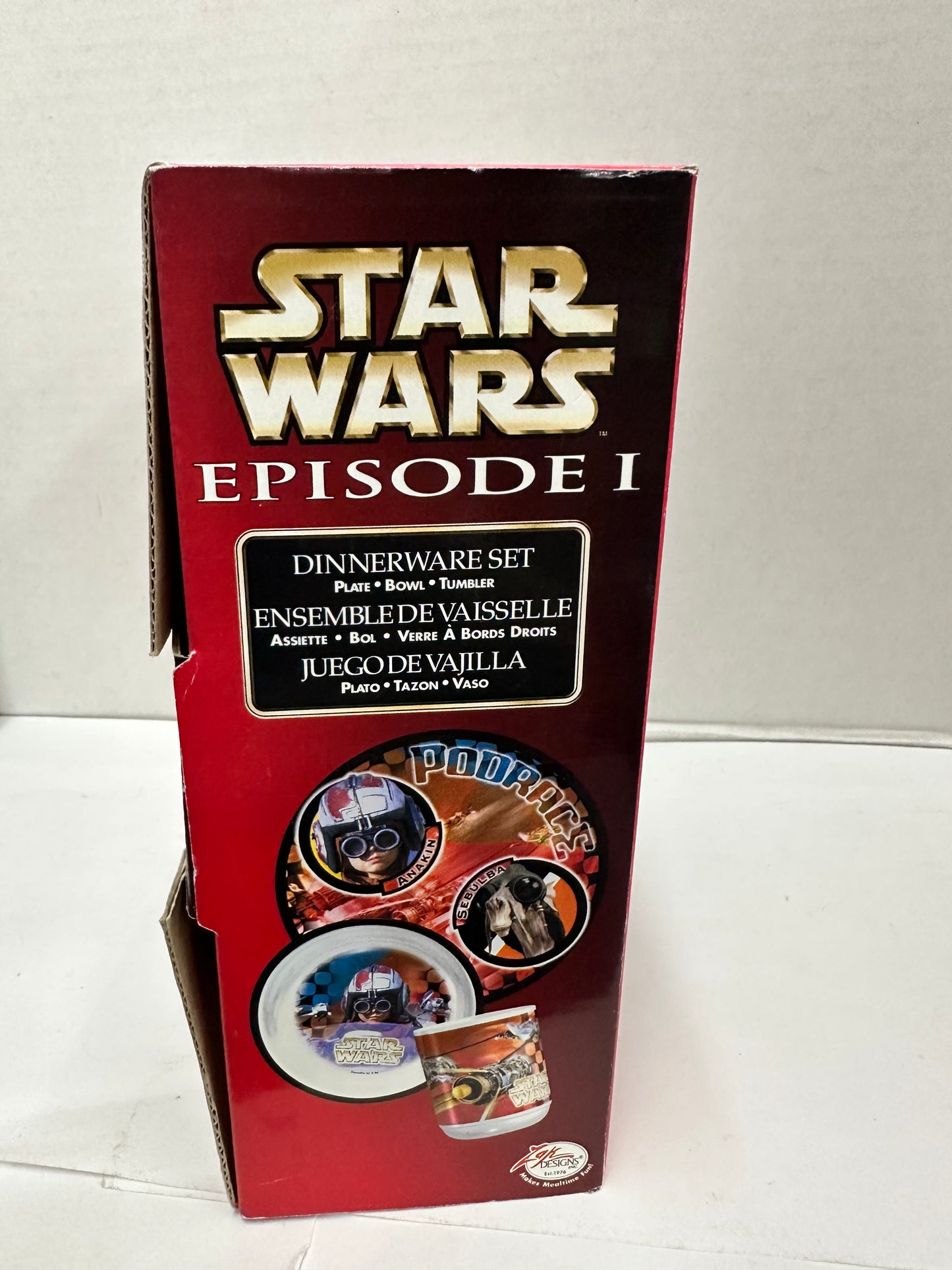 Star Wars Episode 1 Dinnerware 3 Piece set Plate/Bowl/Tumbler Anakin & Sebulba