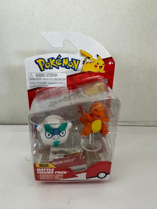 Jazwares Pokemon Charmander & Galarian Darumaka Battle Figure Pack 2024
