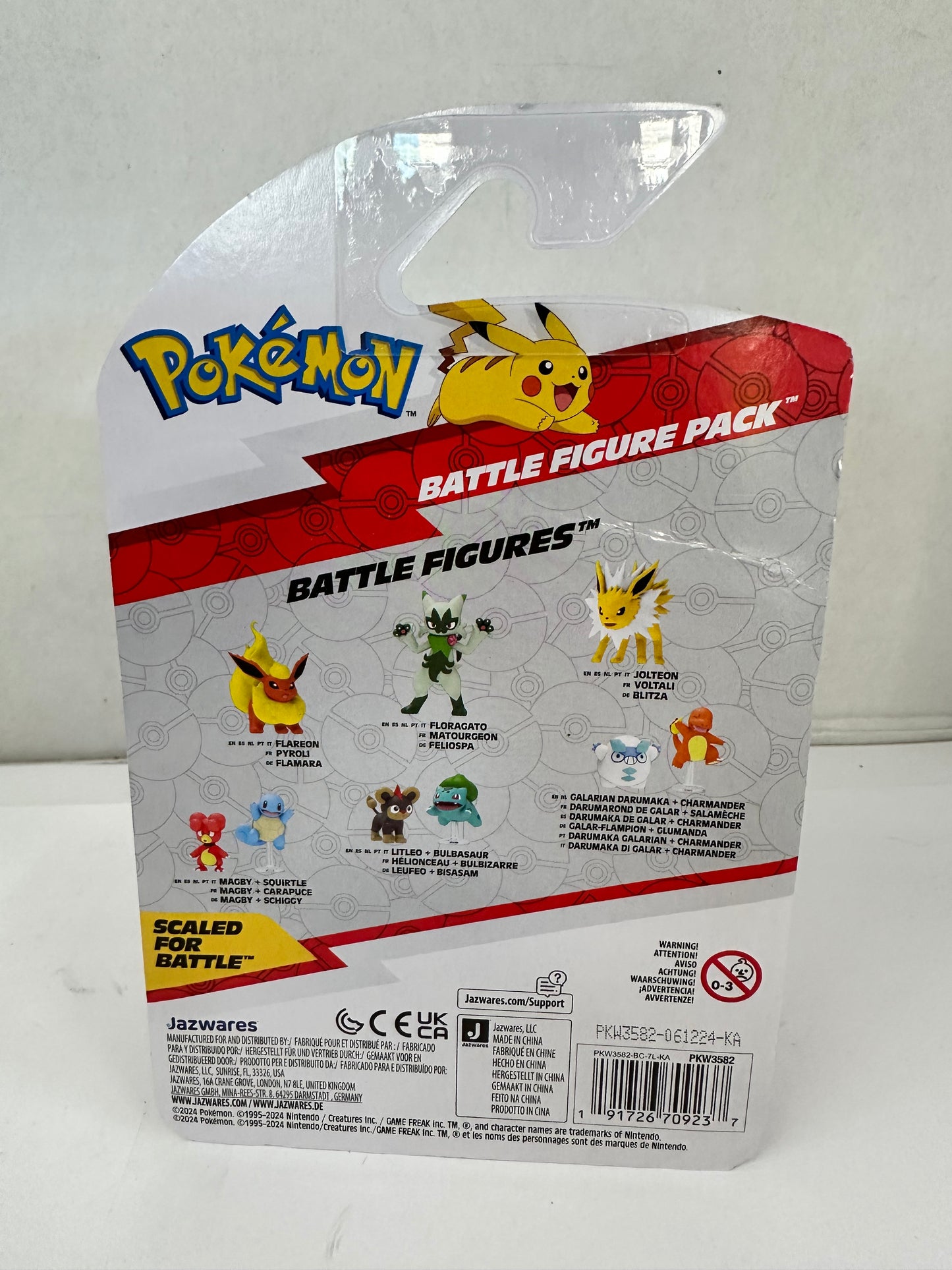 Jazwares Pokemon Charmander & Galarian Darumaka Battle Figure Pack 2024
