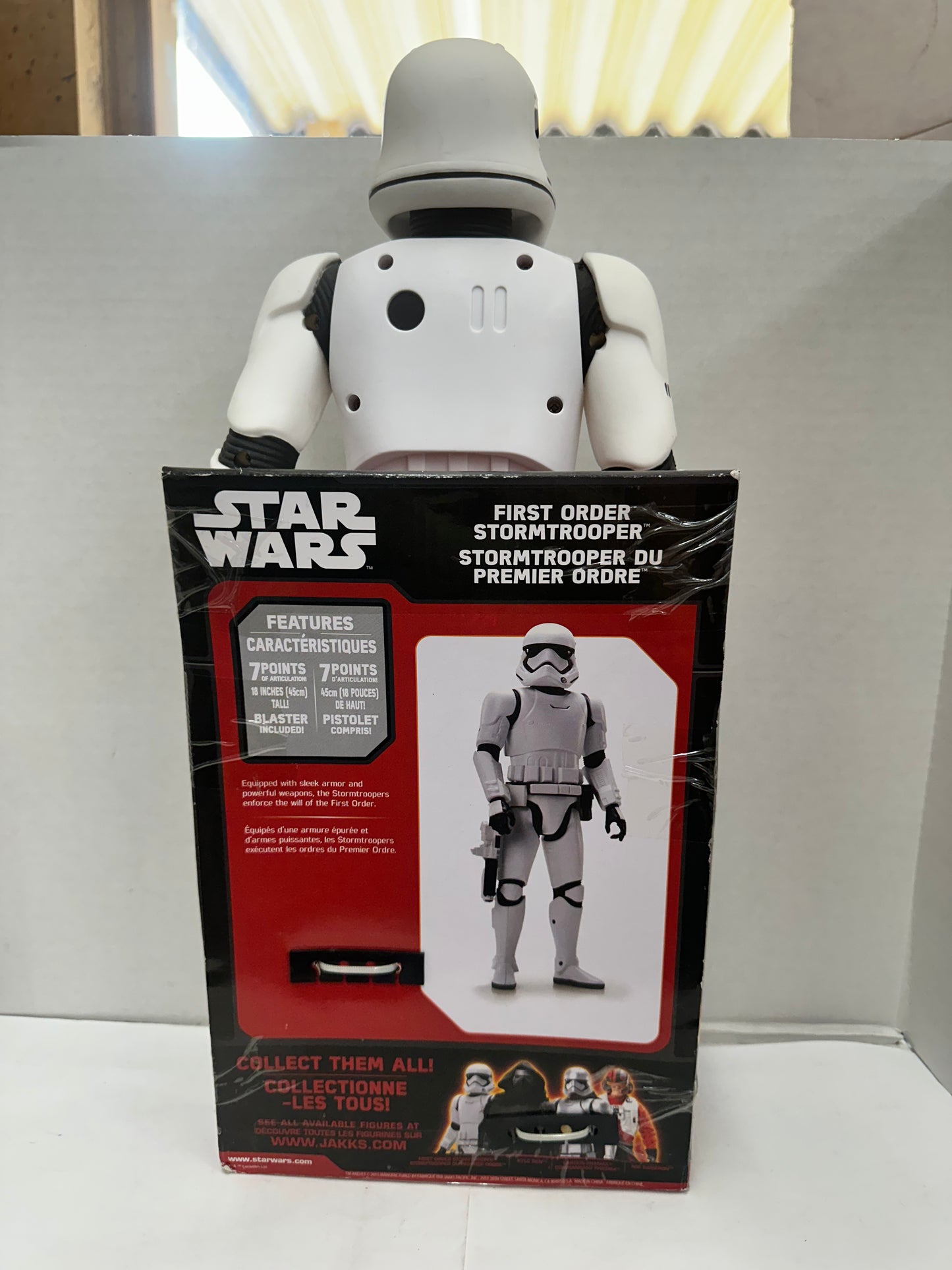 Jakks 2015 Disney Star Wars 18" First Order Stormtrooper Figure w Blaster