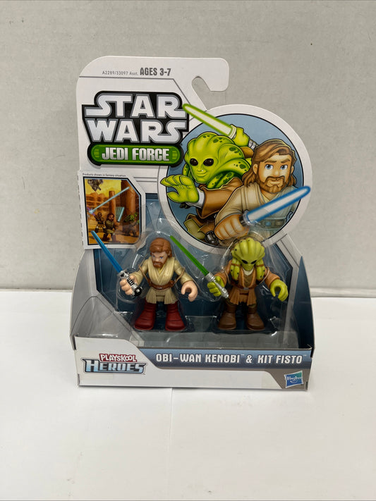 2013 Playskool Heroes Star Wars Obi-Wan Kenobi & Kit Fisto Action Figure - NEW