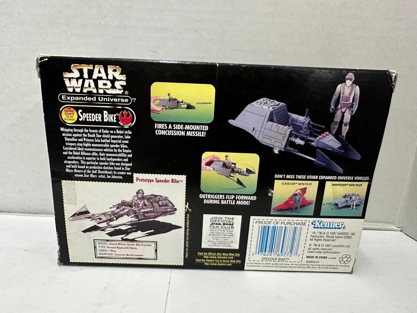 Star Wars Expanded Universe Speeder Bike w/ Rebel Pilot Kenner Vintage 1997