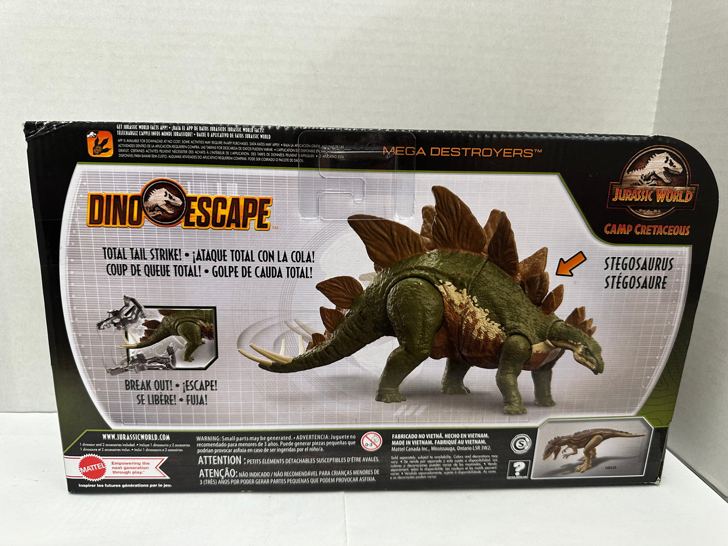 Mattel Jurassic World Dino Escape Mega Destroyers Stegosaurus Dinosaur