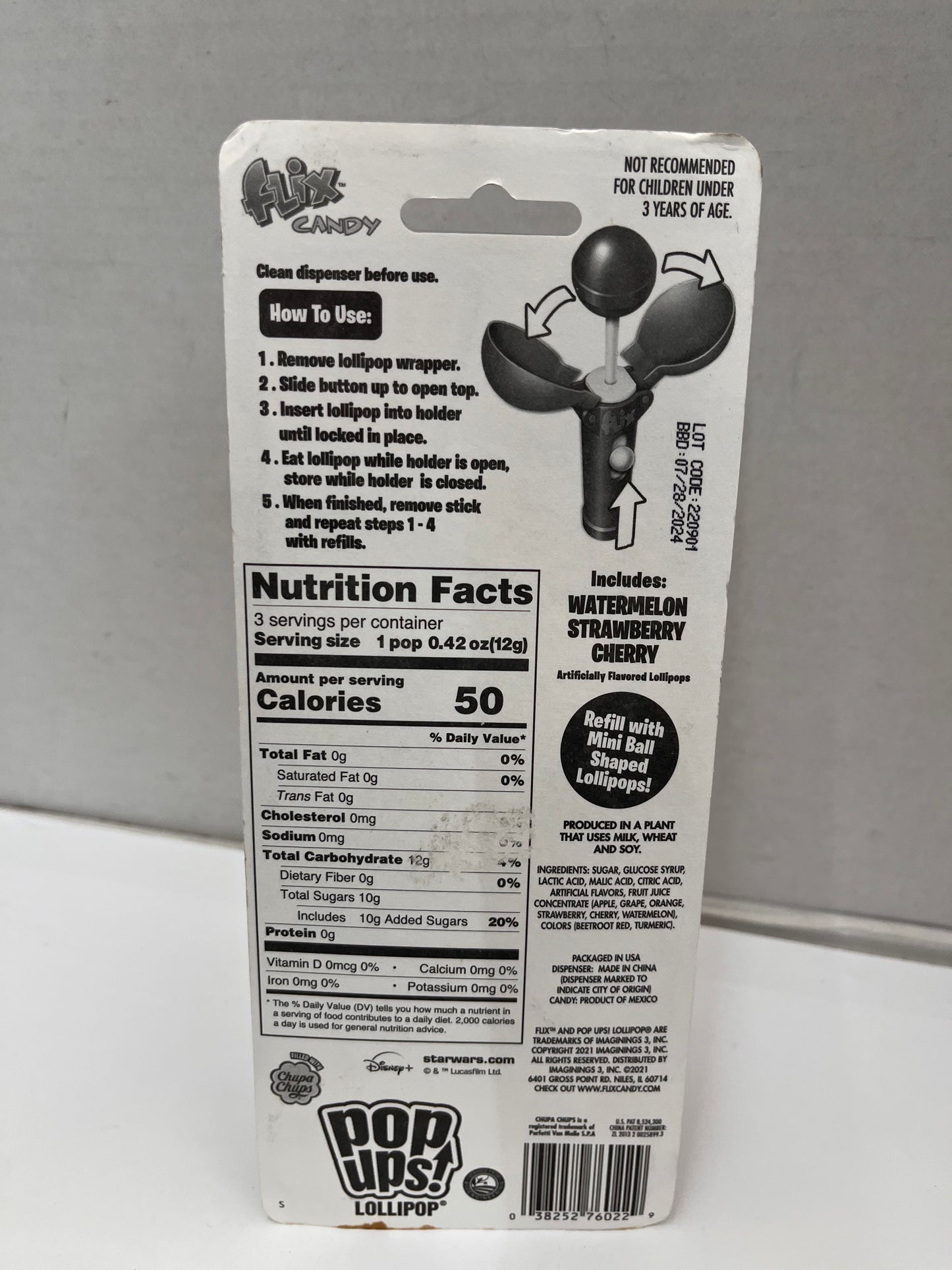 Pop Ups Star Wars Lollipop Holder Grogu Sealed!!