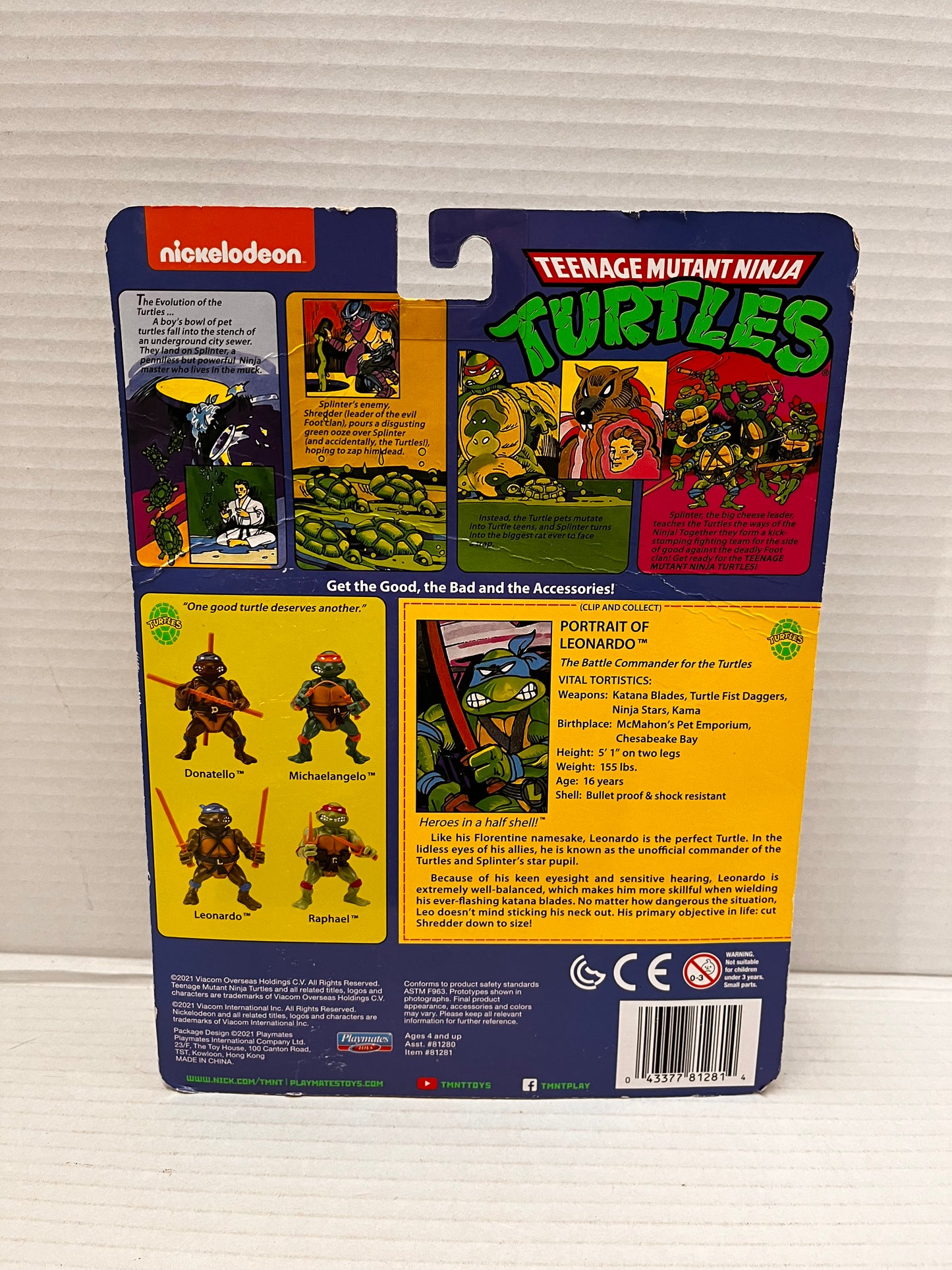 2021 TMNT Classic Basic Leonardo Figure - Teenage Mutant Ninja Turtles