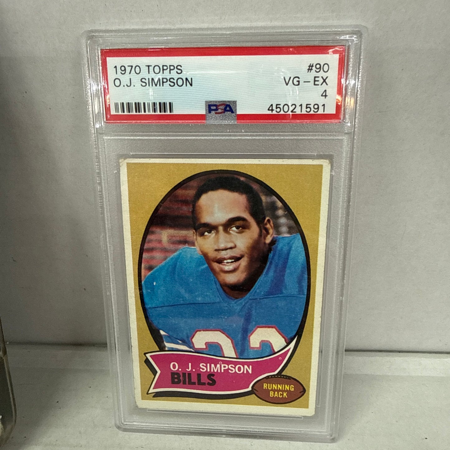 1970 Topps - O.J. Simpson #90 PSA 4