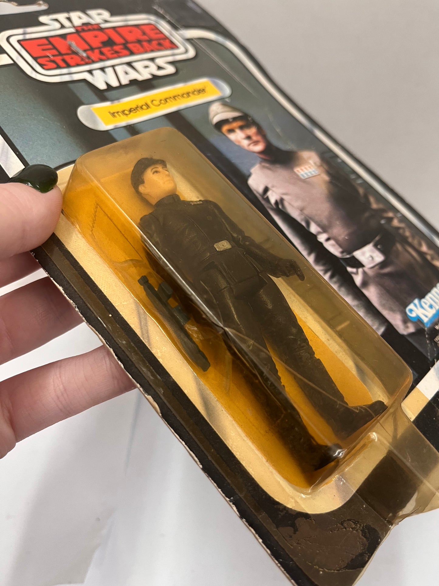 Vtg Star Wars ESB IMPERIAL COMMANDER Figure 1980 Kenner Some Packaging Damage