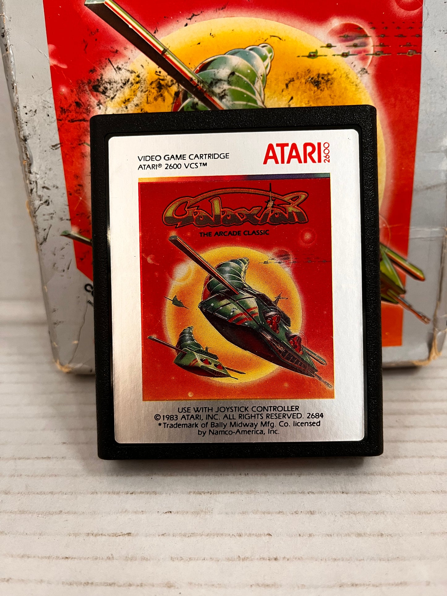 Galaxian (Atari 2600) Cart and Case