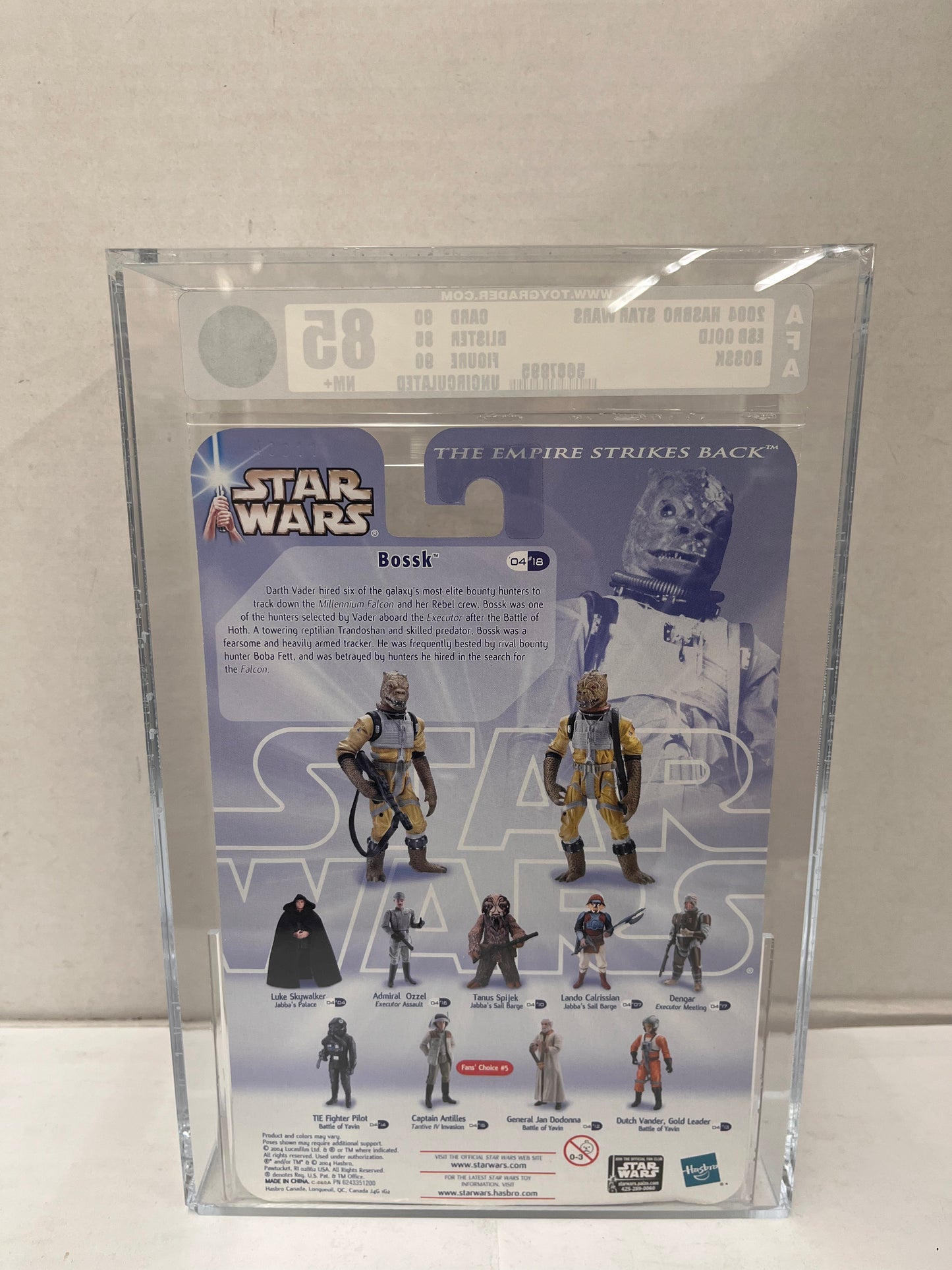 Star Wars BOSSK Hasbro 2004 Empire Strikes Back Graded AFA 85 NM+