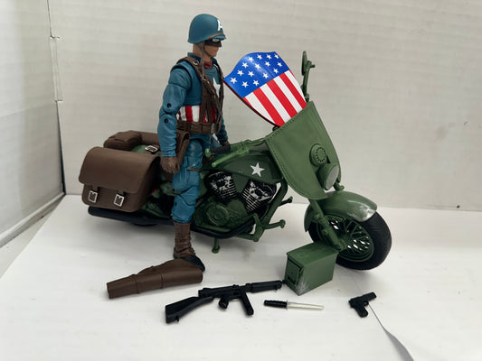 Marvel Legends Captain America Rider Series WW2 Motorcycle Loose Complete