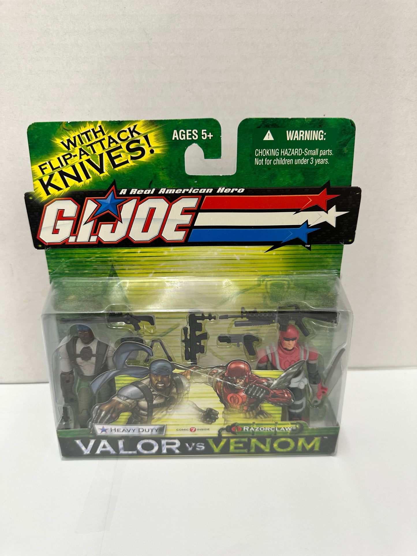 GIJoe Valor Vs Venom 2 Pack Heavy Duty & Cobra Razorclaw 2003