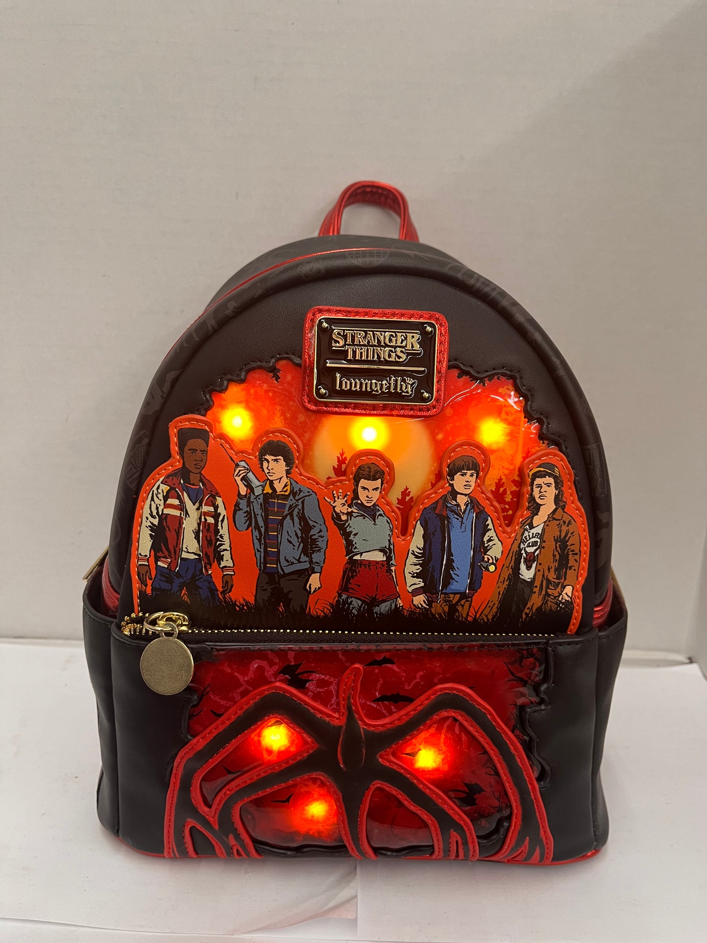 NWT Loungefly Stranger Things Final Showdown Light-Up BoxLunch Mini Backpack