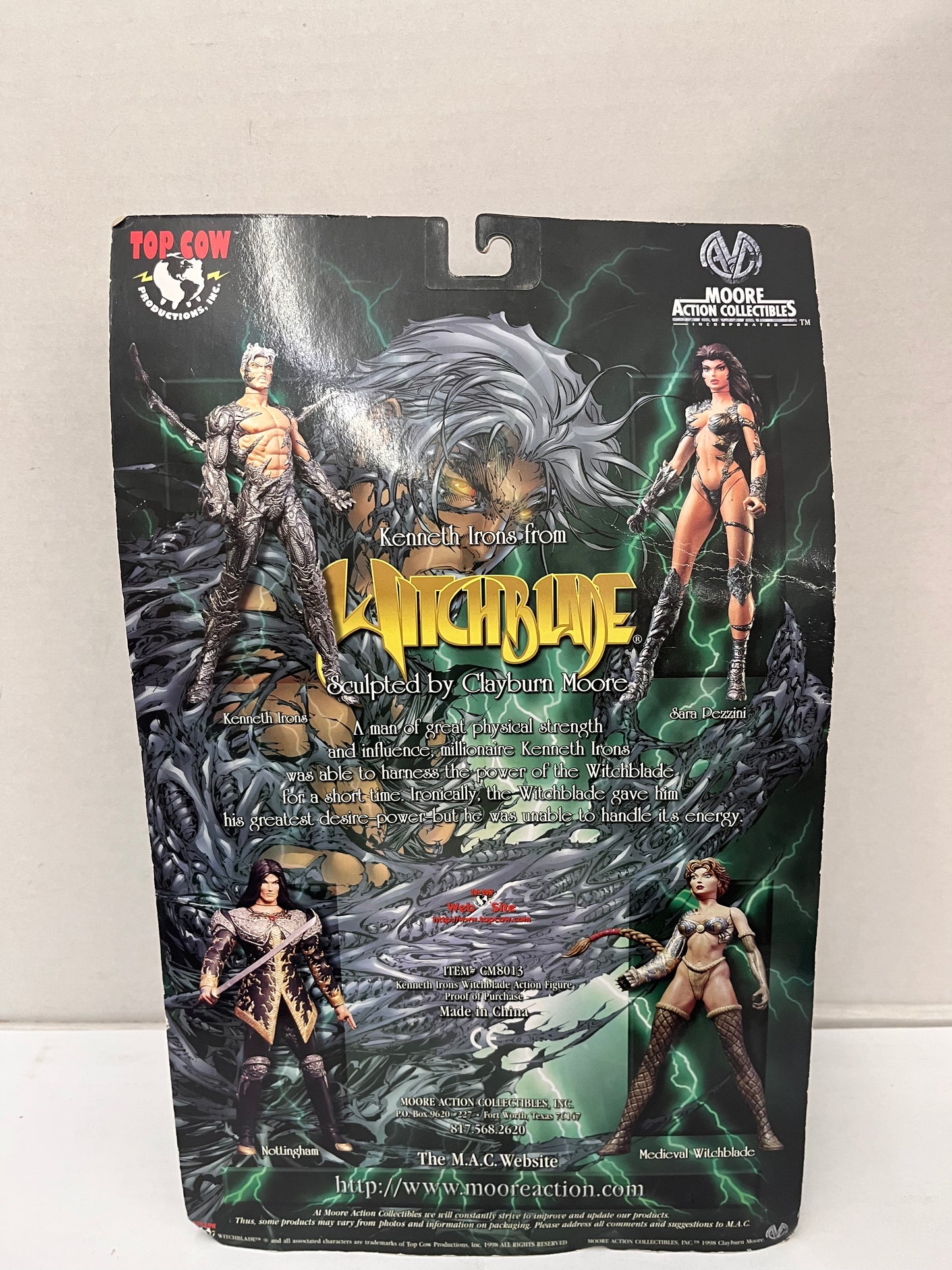 Kenneth Irons Witchblade 1998 Moore Collectibles 6" Action Figure NEW SEALED