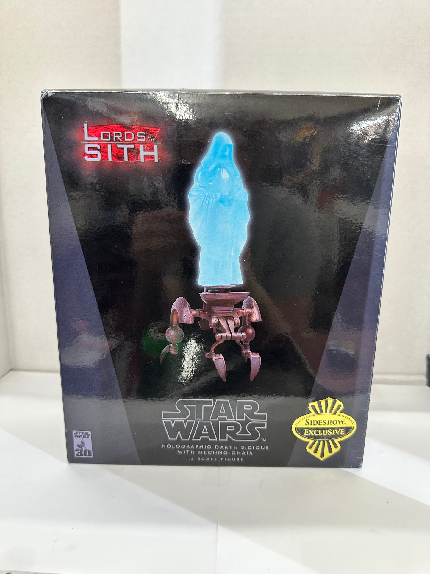 Sideshow Exclusive Star Wars Holographic Darth Sidious w/Mechno Chair 1:6 Scale