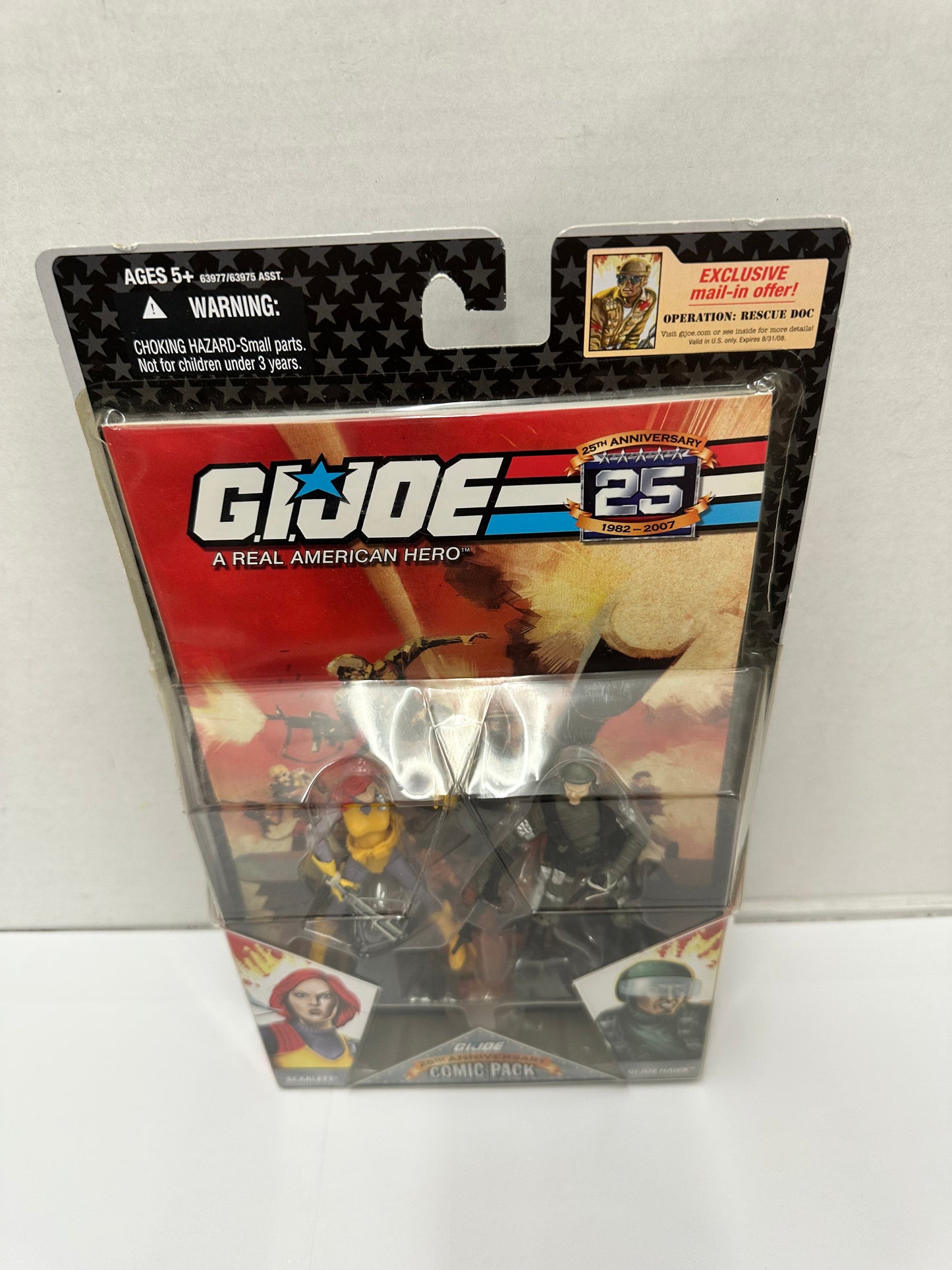 Hasbro GI Joe 25th Anniversary Comic 2 Pack with SCARLETT & GI JOE HAWK