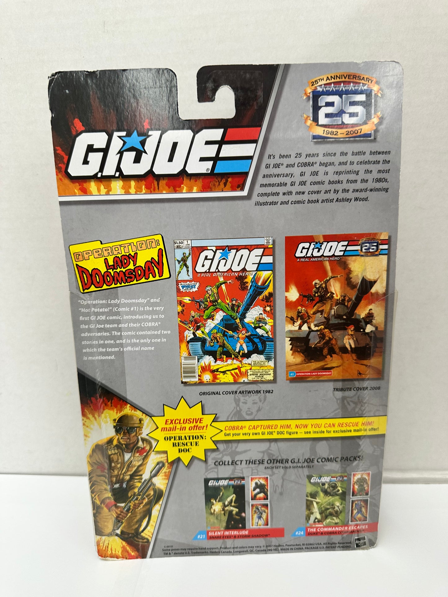 Hasbro GI Joe 25th Anniversary Comic 2 Pack with SCARLETT & GI JOE HAWK
