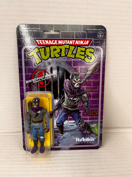 New Sealed Unpunched Super7 ReAction TMNT Busted Foot Soldier Figure