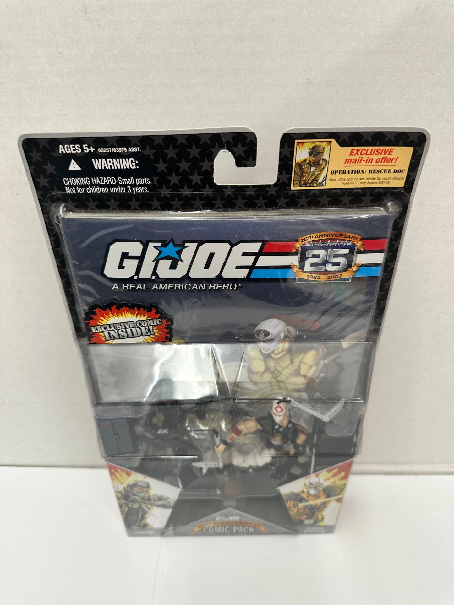 G.I. Joe 25TH ANNIVERSARY Hasbro Comic 2 Pack : FIREFLY & STORM SHADOW